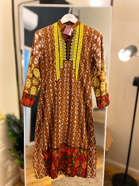 Pre-Loved Brown Pattern Kurti