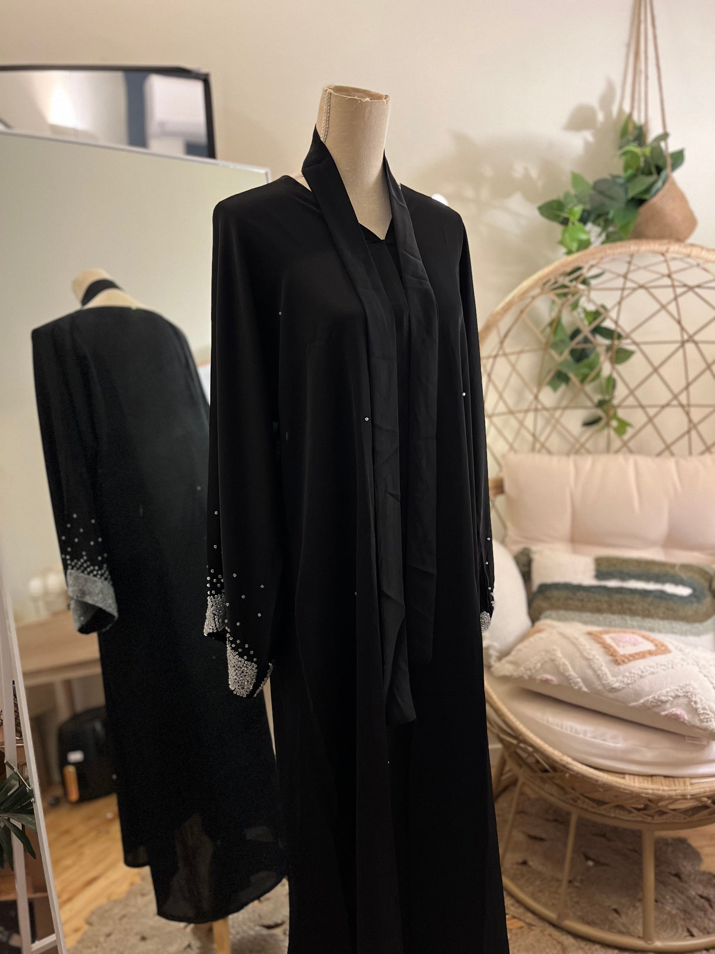 Hawa Diamanté Abaya (Black) - Forever Hijab