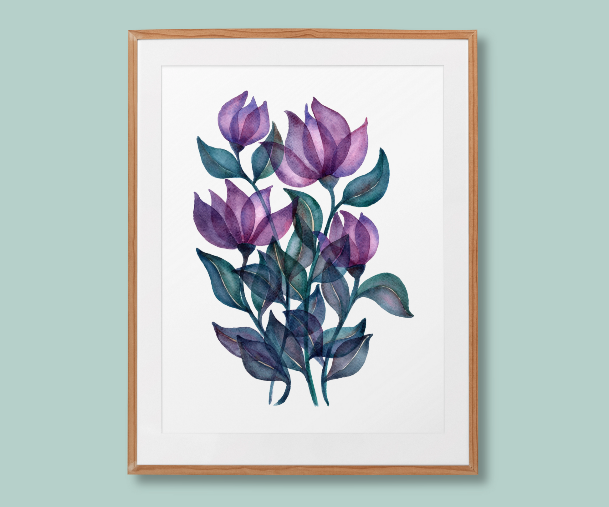 Blooming in Mystic Hues - Mystical Purple Flowers Art Print