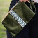 Velvet Clutch - Olive - Bayyāra