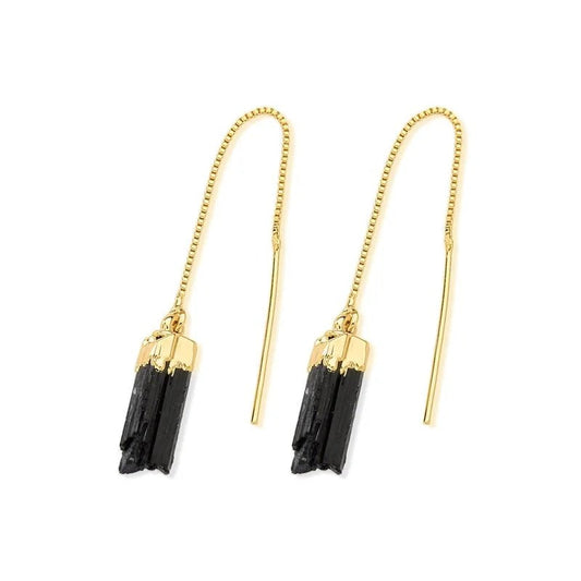 Black tourmaline earrings