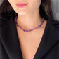 Choker necklace | amethyst and rose quartz