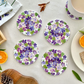 Wild Violet Dreams - Set of Four Ceramic Tea Coasters