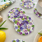 Wild Violet Dreams - Set of Four Ceramic Tea Coasters