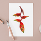 Heliconia Flower Greeting Card Mock Up