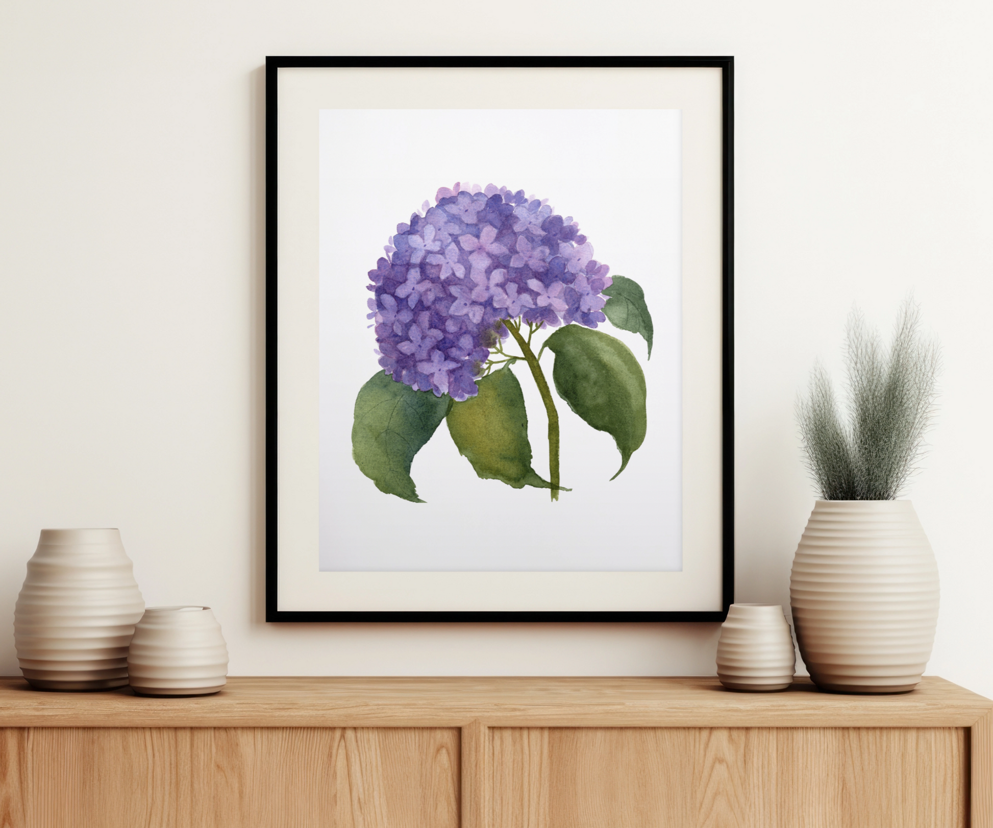 "Whispers of Hydrangea Beauty" Hydrangea Flower Art Print on the Wall