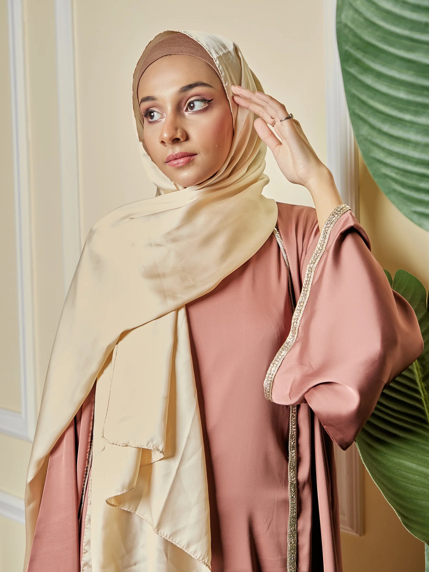 Modest Essentials - Rose Gold Embellished Abaya