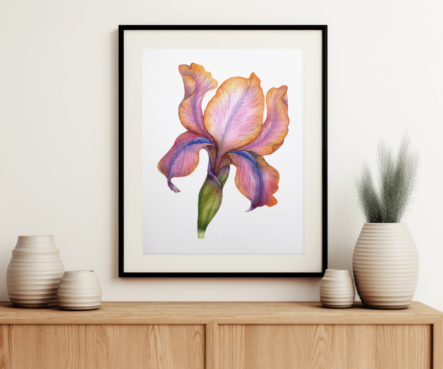 ”Dream in Bloom” Iris Flower Art Print on the Wall