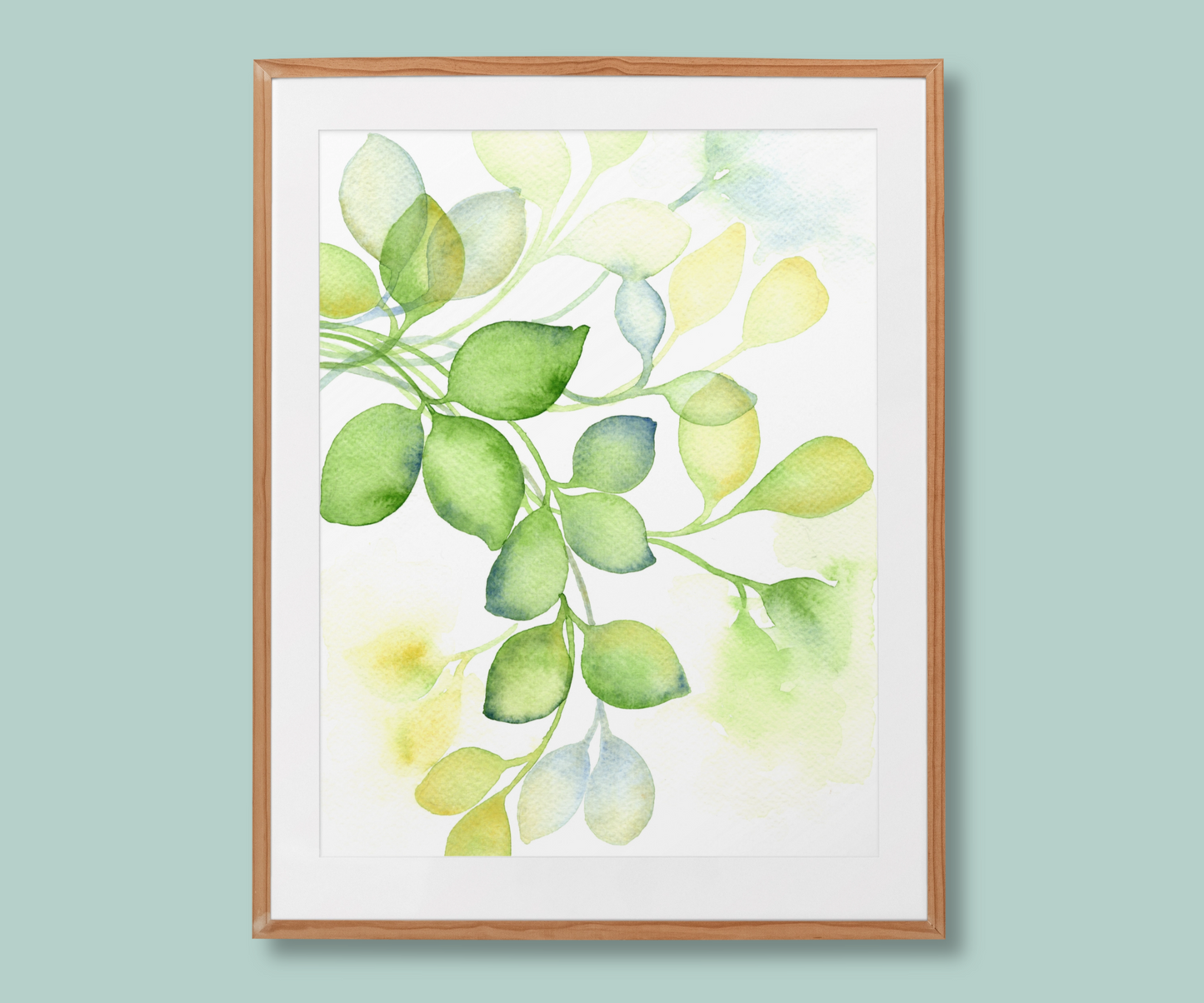 Chromatic Harmony Autumnal Leaf Branch Art Print