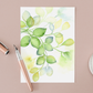 Chromatic Harmony Autumnal Leaf Branch Greeting Card Mock Up