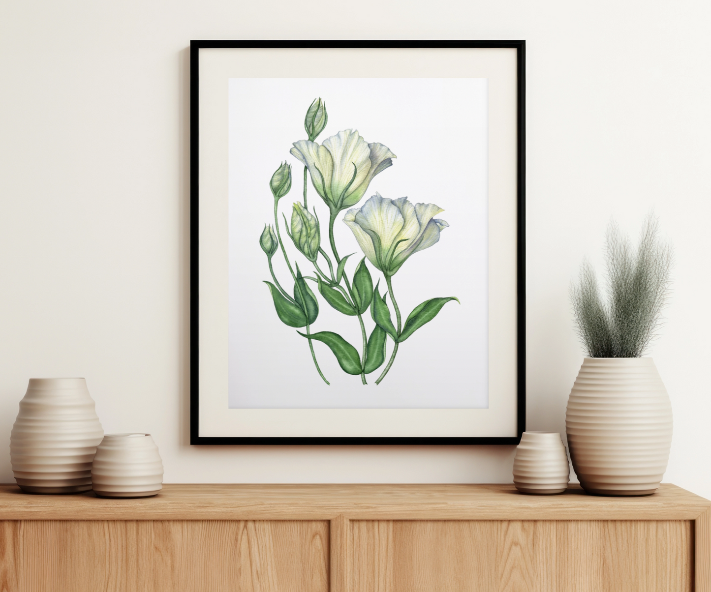 "The Lisianthus: Unfloding Happiness" Lisianthus flowers Art Print on the Wall