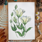 Lisianthus Flowers Greeting Card Linen Front