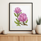 "Petals of Serenity" Pink Magnolias Art Print on the Wall