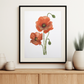 "Whispers of Scarlet" Poppy Flowers Art Print on the Wall