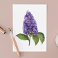 Lilac Flower Greeting Card Mock Up