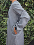 Steel Grey Premium Emirati Thobe - House of Hasbi