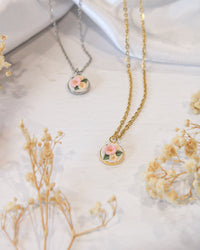 Blush & Ivory Bouquet Necklace