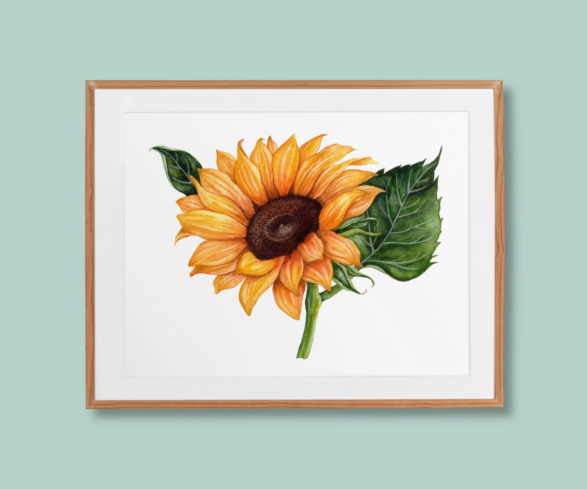 Heart of Sunshine - Sunflower Art Prin Mock-up