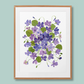 "Wild Violet Dreams" Wild Violet Flowers Art Print