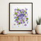 "Wild Violet Dreams" Wild Violet Flowers Art Print on the Wall