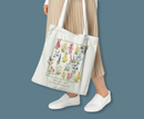 Petals of the Wild Natural 100% Cotton Canvas Tote Bag Girl