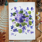 Wild Violet Flowers Greeting Card Linen Front