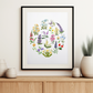 Whirl of Blooms - Wildflower Art Print on the Wall