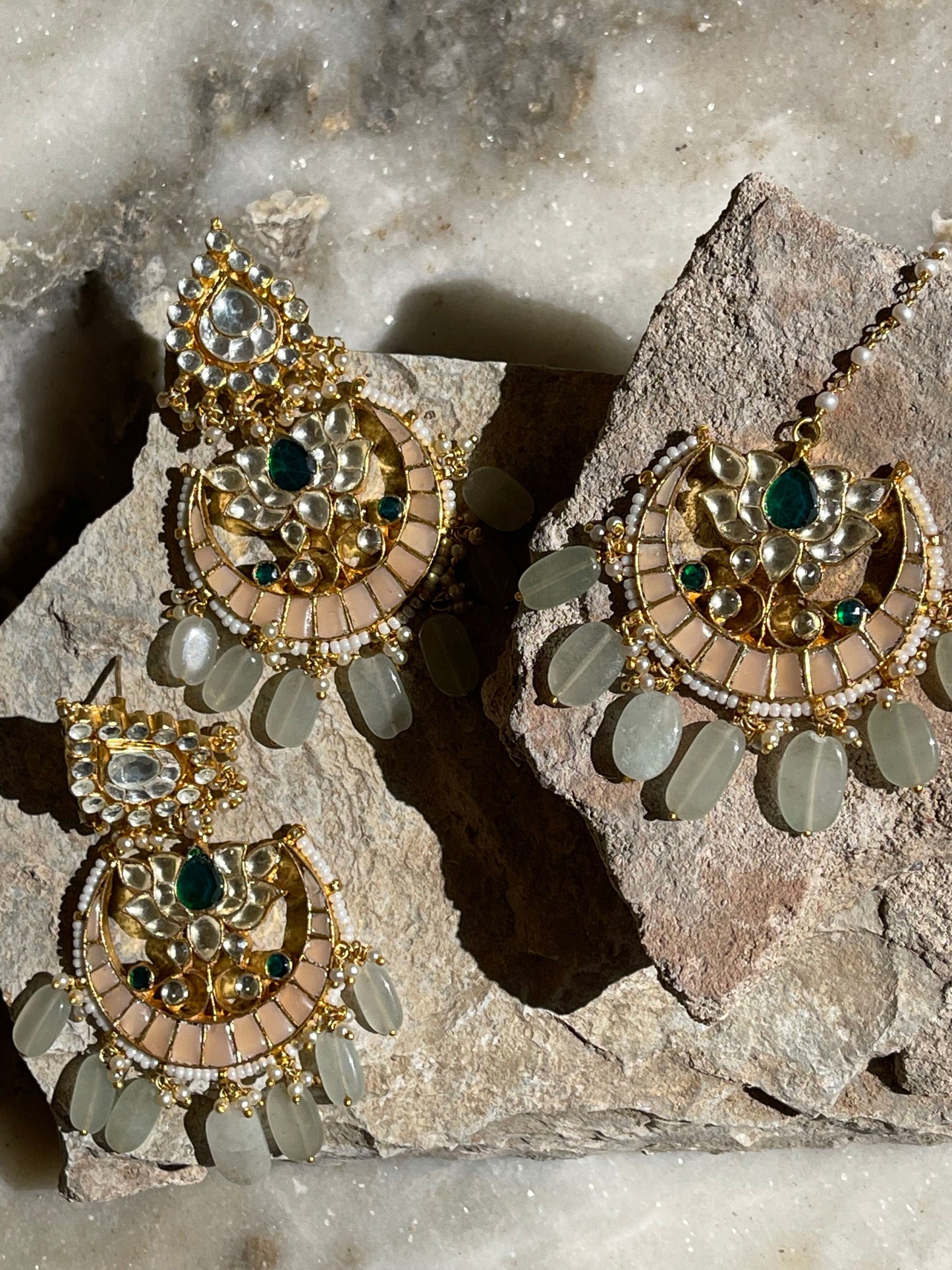 Varanasi Earrings + Tikka Set